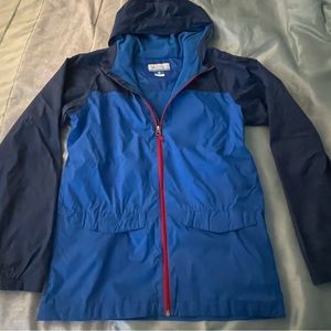 Columbia rain coat, parka style, velcro pockets, zip closure, boys xl